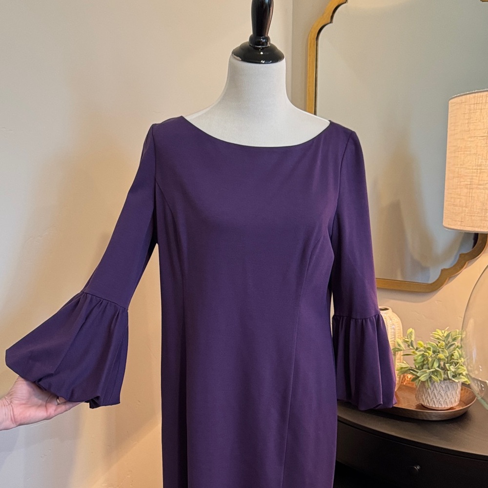 Eliza J Purple Long Sleeve Dress